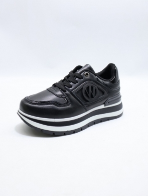 Buty sportowe damskie na płaskim (36-41) 6186-1 BLACK