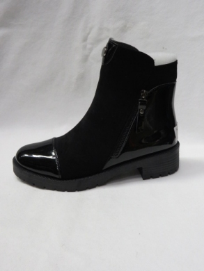 Botki damskie ocieplane na płaskim (36-41) 2073 BLACK