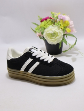 Buty sportowe damskie na płaskim (36-41) 24001 WH/BL