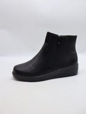 Botki damskie ocieplane na płaskim (39-43) DW33-A10 BLACK