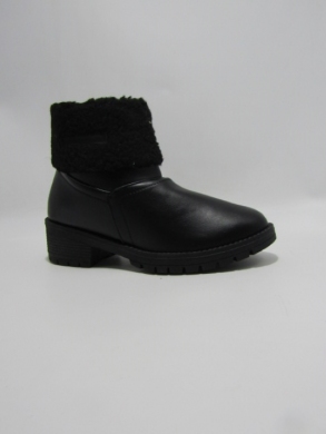 Botki damskie ocieplane na obcasie (36-41) 1611 BLACK
