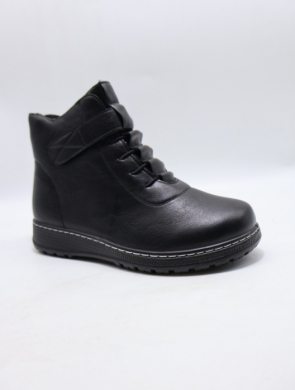 Botki damskie ocieplane na płaskim (36-41) 60955 BLACK