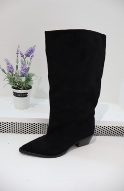 Kozaki damskie na obcasie (36-41) 2578A BLACK
