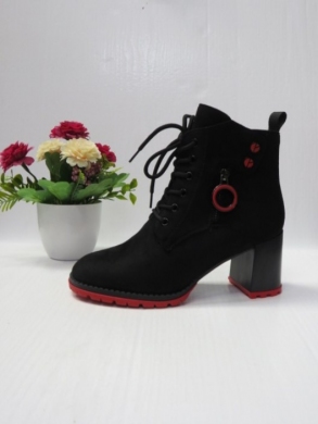 Botki damskie ocieplane na obcasie (36-41) X-6603-5A1 BLACK