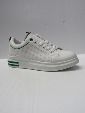 Buty sportowe damskie na płaskim (36-41) BO-167 WHITE/GREEN