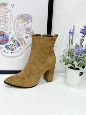 Botki damskie na obcasie (36-41) E5133-6 YELLOW