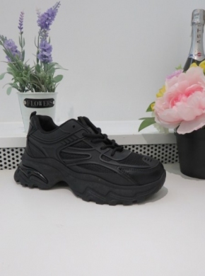Buty sportowe damskie na płaskim (36-41) 23007 BLACK