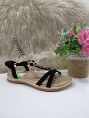 Sandały damskie na płaskim (36-41) FY7002 BLACK