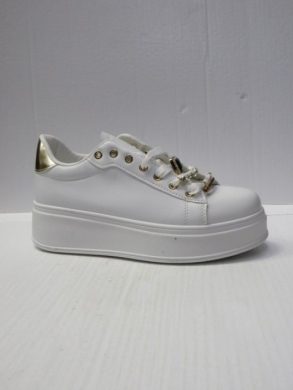 Buty sportowe damskie na koturnie (36-41) WWW-106 WHITE/GOLD