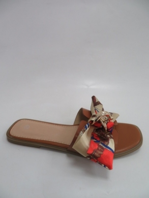 Klapki damskie na płaskim (36-41) 1816 CAMEL