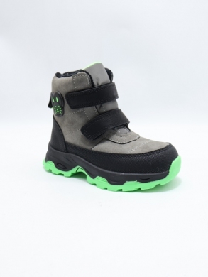 Botki chłopięce ocieplane (22-27) HA563 GREY/GREEN
