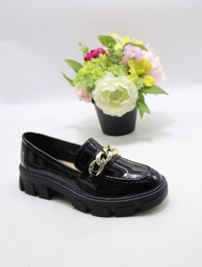 Mokasyny damskie na płaskim (36-41) 999-1 BLACK