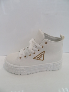 Trampki damskie na płaskim (36-41) GD-HR-29 WHITE