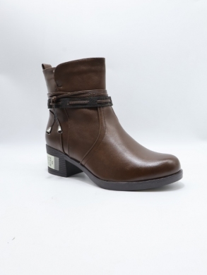 Botki damskie ocieplane na obcasie (36-41) 2870-2 BROWN