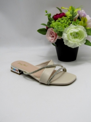 Klapki damskie na płaskim (36-41) R11 BEIGE