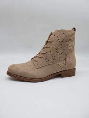 Botki damskie na płaskim (36-41) H200 KHAKI