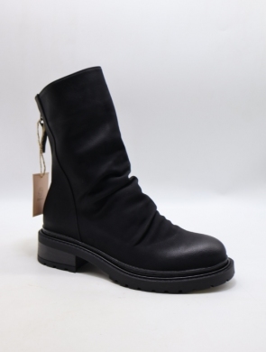 Botki damskie na płaskim (36-41) 1132 BLACK