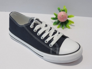 Trampki damskie na płaskim (36-41) LD8A07 BLACK