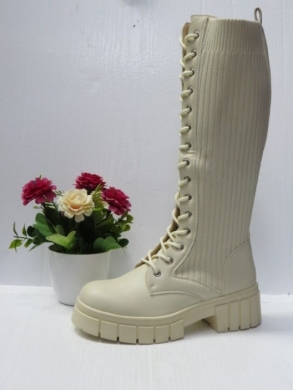 Kozaki damskie na płaskim (36-41) JW171 BEIGE