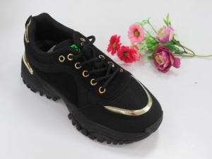 Buty sportowe damskie na płaskim (36-41) J2293-1 BLACK