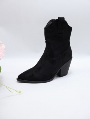 Botki damskie na obcasie (36-41) BM56 BLACK