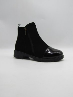 Botki damskie ocieplane na płaskim (36-41) JX533 BLACK