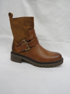 Botki damskie ocieplane na płaskim (36-41) C820 CAMEL