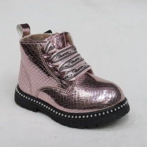 Botki dziewczęce ocieplane (21-25) NQ427  PINK