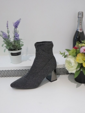 Botki damskie na obcasie (36-41) 5758 SILVER