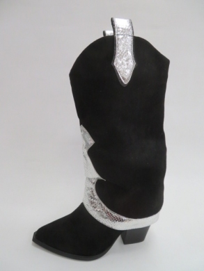 Kozaki damskie jesienne na obcasie (36-41) DE271 BLACK