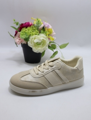 Buty sportowe damskie na płaskim (36-41) K1752 BEIGE