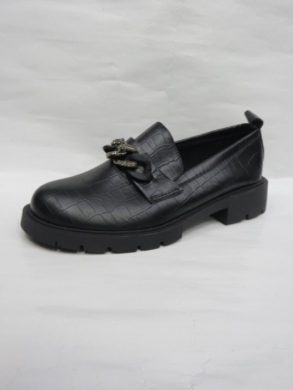 Mokasyny damskie na płaskim (36-41) 3232H BLACK