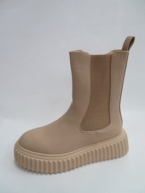 Botki damskie jesienne na płaskim (36-41) BR119 BEIGE
