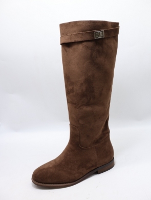 Kozaki damskie ocieplane na płaskim (36-41) 88-2 BROWN