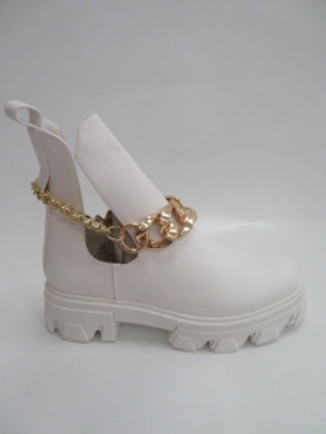 Botki damskie jesienne na płaskim (36-41) NC1226 WHITE