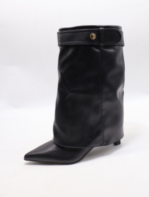 Kozaki damskie na szpilce (36-41) 77-643 BLACK