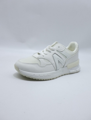Buty sportowe damskie na płaskim (36-41) 88-179 WHITE