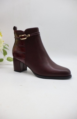 Botki damskie na obcasie (36-41) 579 WINE