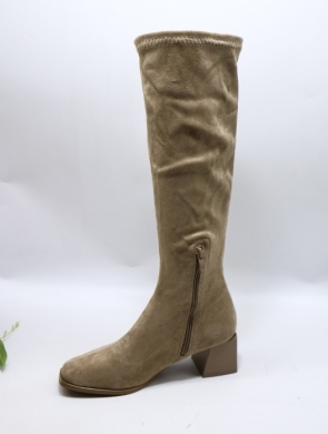 Kozaki damskie na obcasie (36-41) 9570A-1 KHAKI