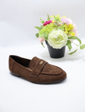 Mokasyny damskie na płaskim (36-41) 9711 BROWN