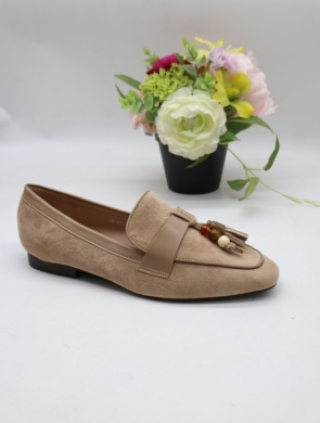 Mokasyny damskie na płaskim (36-41) H8-211 KHAKI