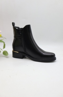 Botki damskie ocieplane na płaskim (36-41) CHC319 BLACK