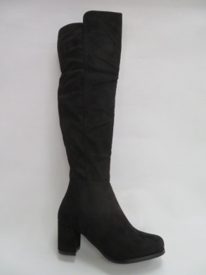 Kozaki damskie ocieplane na obcasie (36-41) LH71 BLACK
