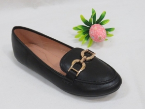 Mokasyny damskie na płaskim (36-41) TU206 BLACK