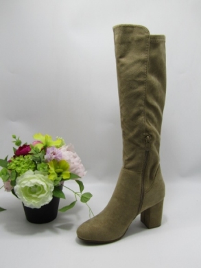 Kozaki damskie na obcasie (36-41) JW76 KHAKI