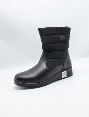 Kozaki damskie ocieplane na płaskim (37-42) 4317 BLACK