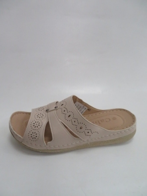 Klapki damskie na płaskim (36-41) 2T01-5 BEIGE