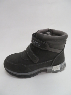 Botki chłopięce ocieplane (31-36) F838 BLACK