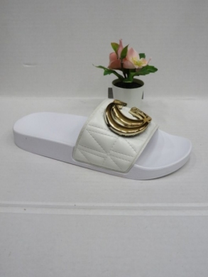 Klapki damskie na płaskim (37-41) 3308-2 WHITE