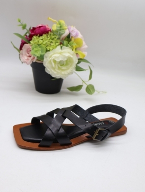 Sandały damskie na płaskim (36-41) T528 BLACK